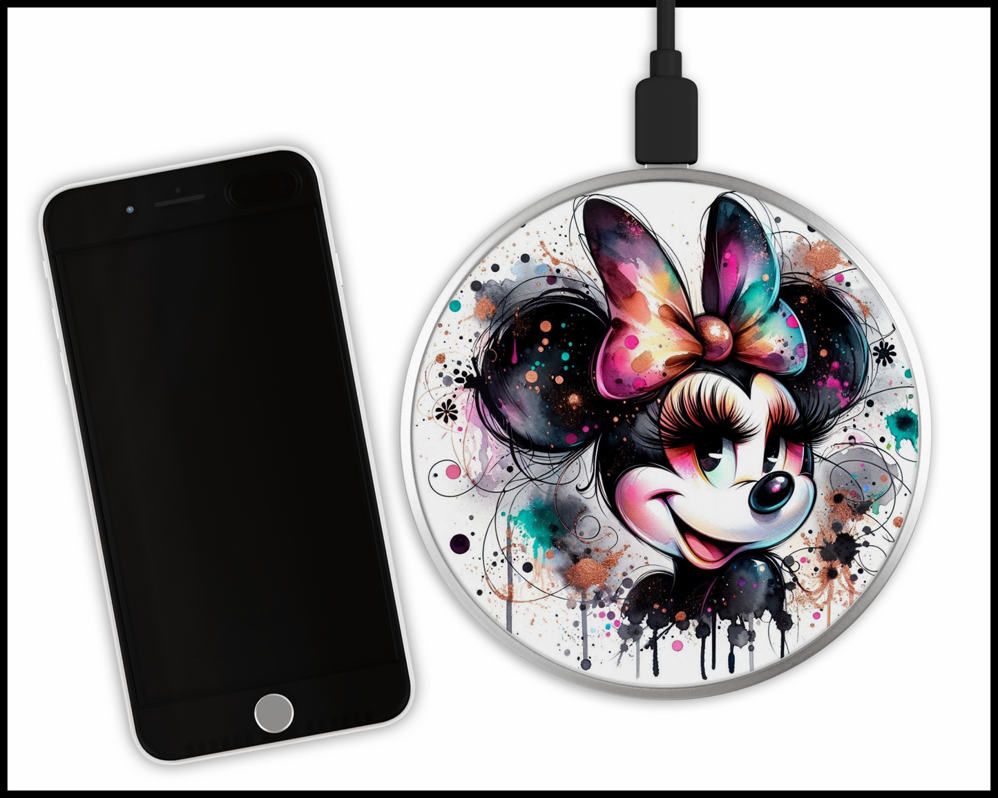 Minnie Sublimated Wireless Phone Charger (033)