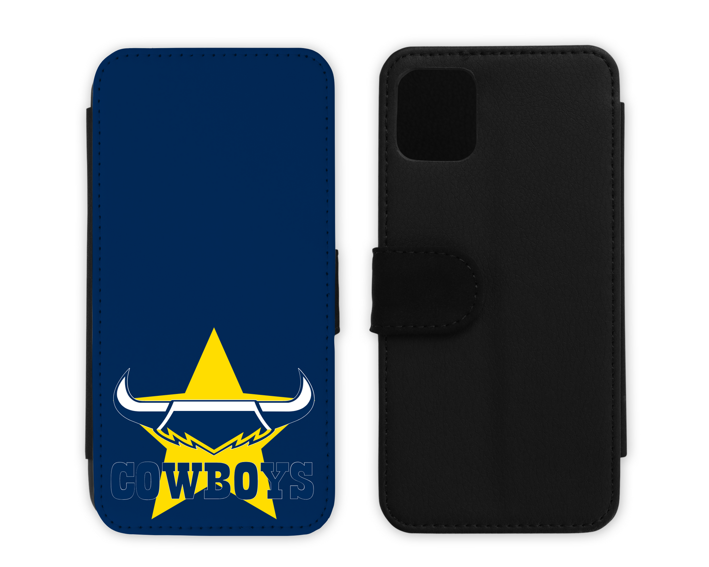 North Queensland Cowboys Leather Flip Phone Case (Many Models Available)