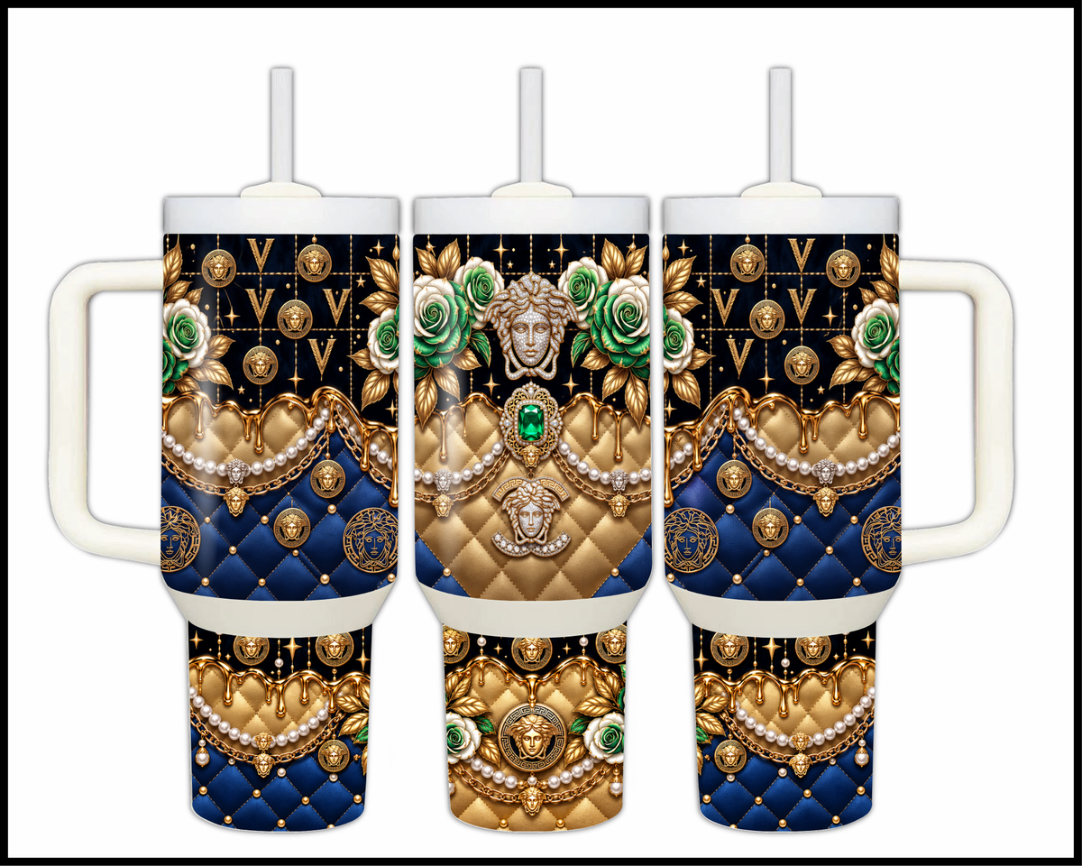 Imperial Majesty & Baroque Elegance Stainless Steel Big Guzzler Tumbler (3480)
