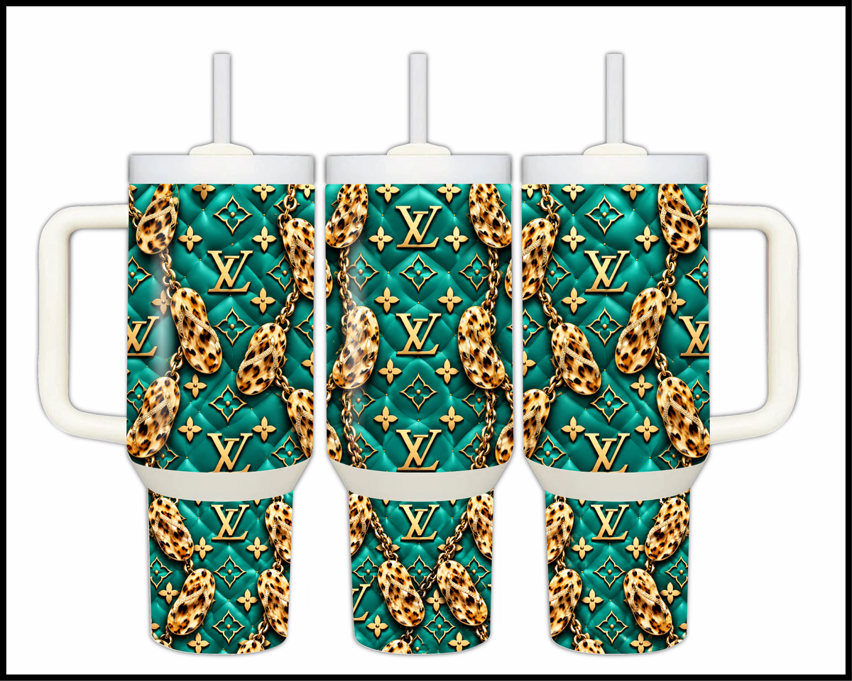 The Haute Couture Golden Crest Stainless Steel Big Guzzler Tumbler (3485)