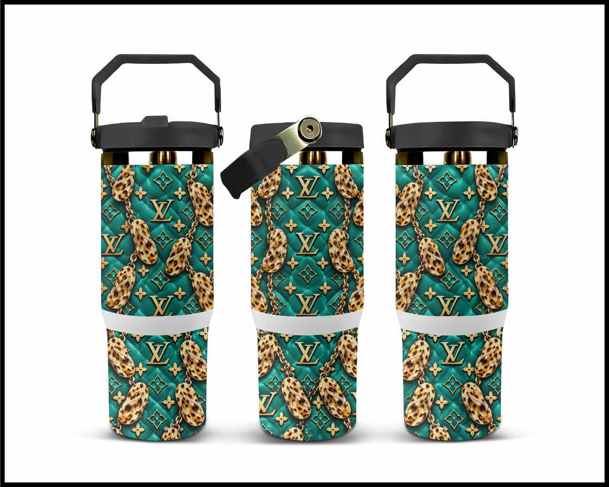 The Haute Couture Golden Crest Stainless Steel Big Guzzler Tumbler (3485)