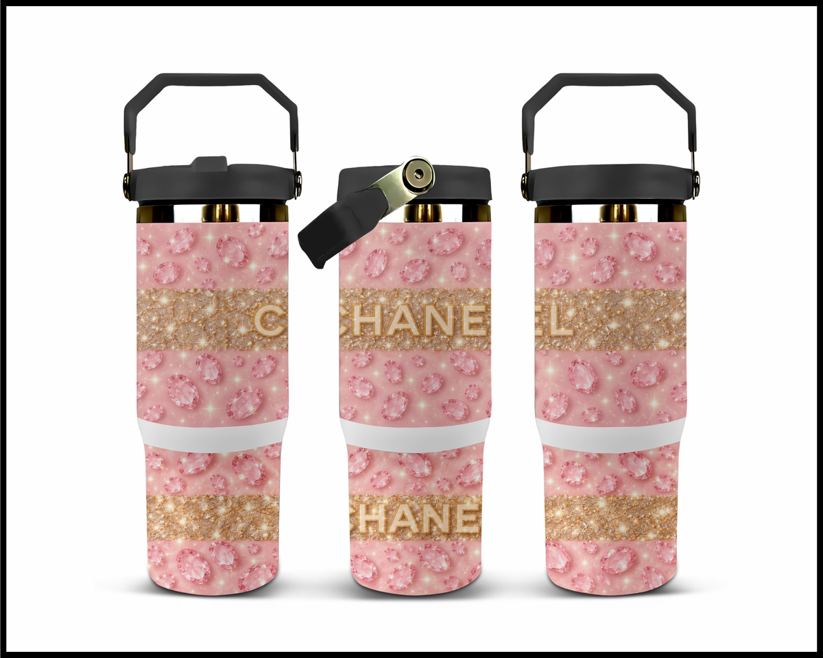 Pretty in Pink Opulence Stainless Steel Big Guzzler Tumbler (3494)