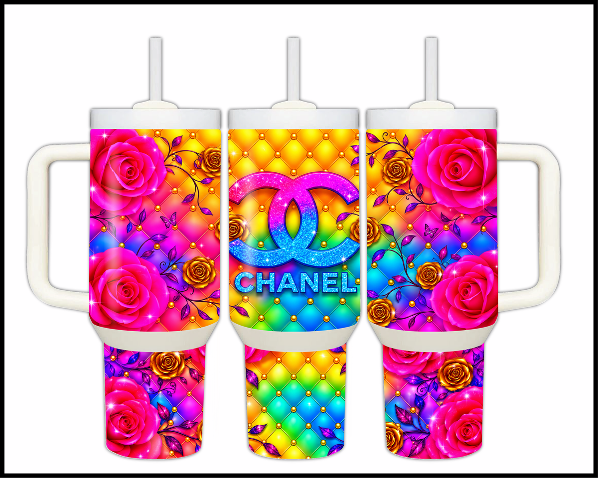 Rainbow Glam & Glitz Stainless Steel Big Guzzler Tumbler (3499)