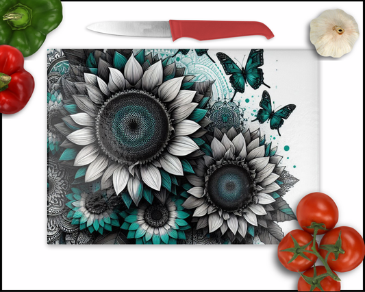 Floral Mandala Sublimated Cutting Board (093)