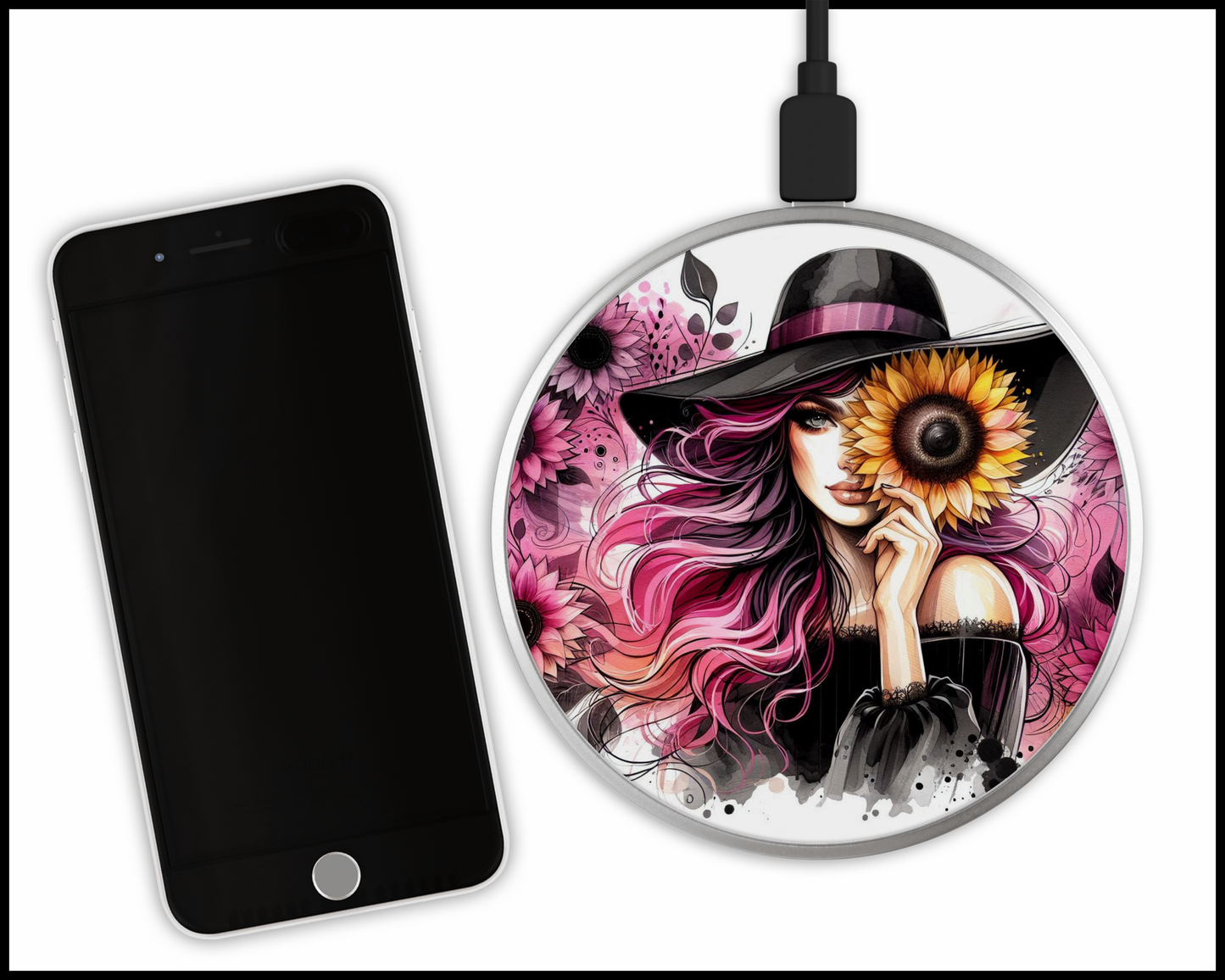 Fantasy Woman Sublimated Wireless Phone Charger (234)