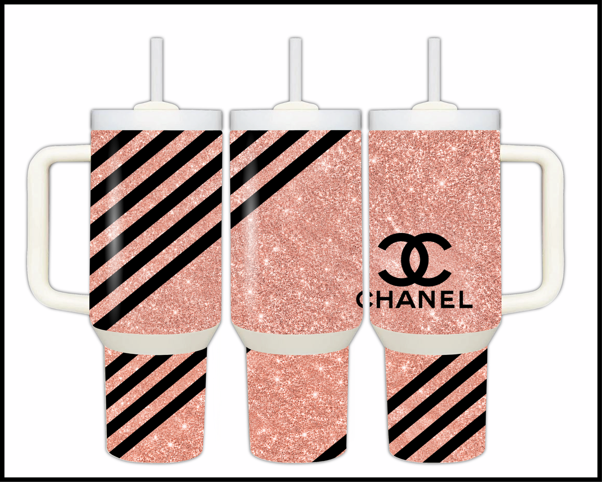 Blush Glitter Goddess Stainless Steel Big Guzzler Tumbler (3500)
