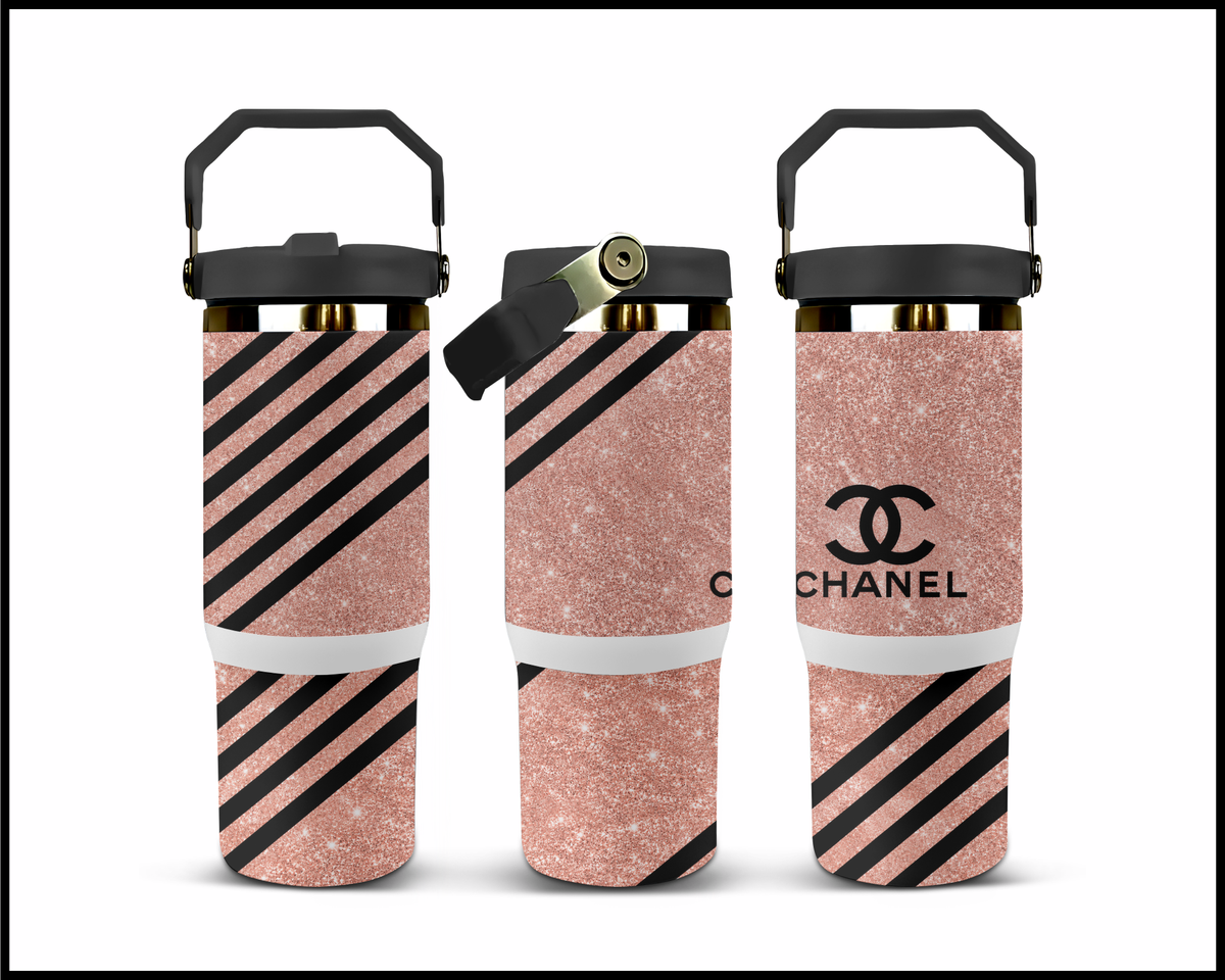Blush Glitter Goddess Stainless Steel Big Guzzler Tumbler (3500)