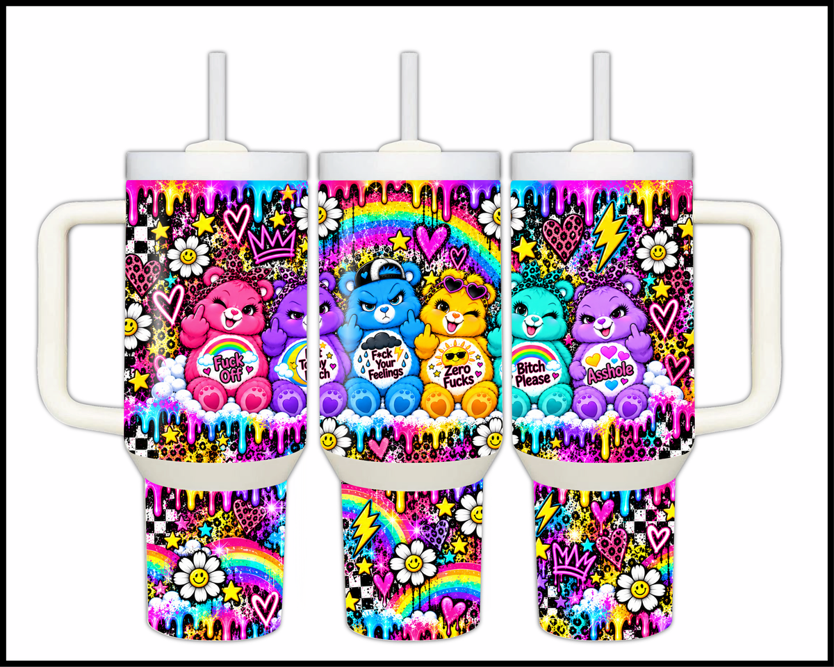 Naughty Carebears Stainless Steel Big Guzzler Tumbler (3508)
