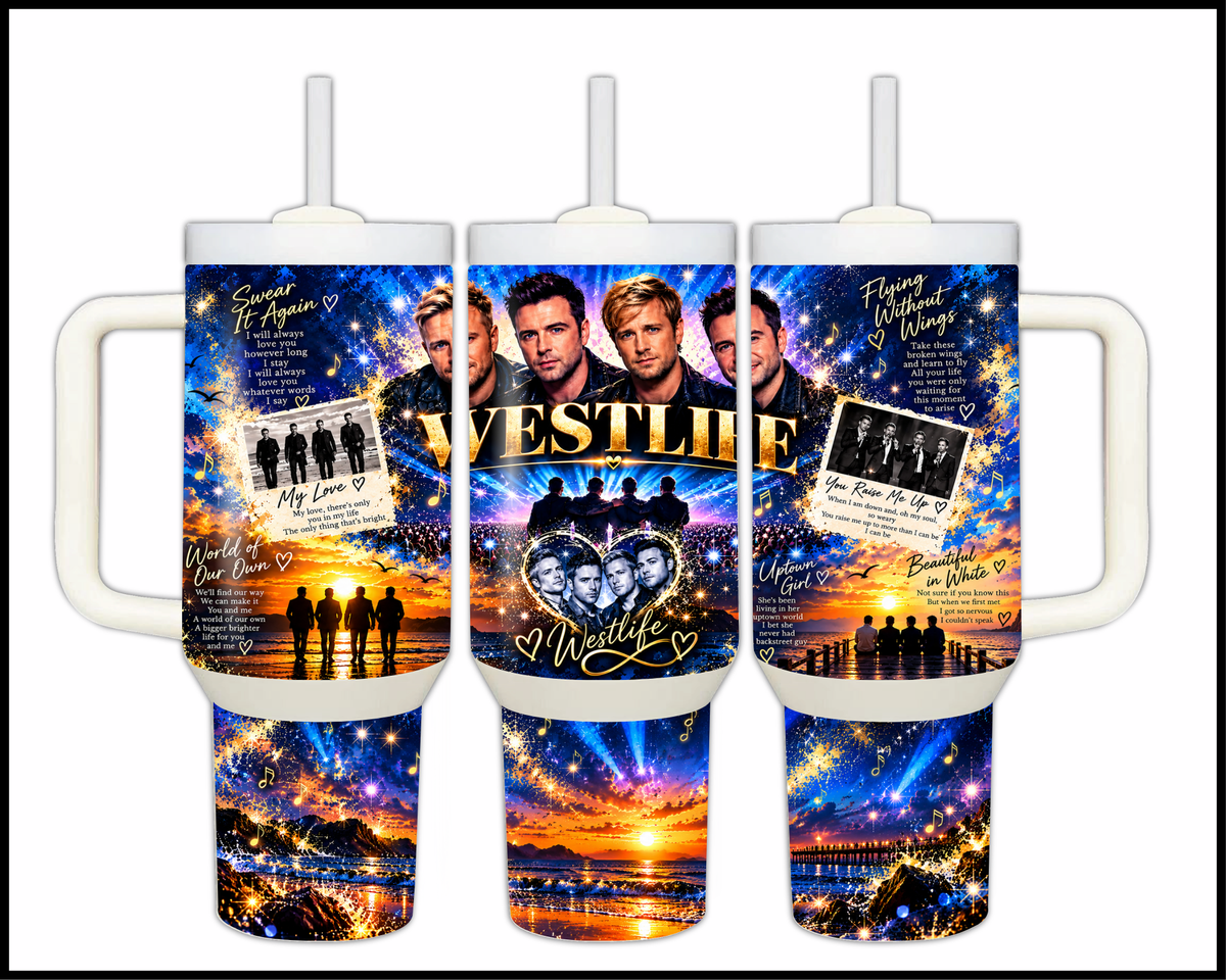 Westlife Inspired Stainless Steel Big Guzzler Tumbler (3509)