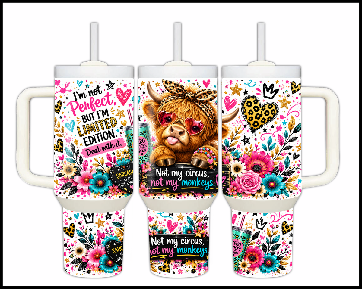 Not My Circus Not My Monkeys Stainless Steel Big Guzzler Tumbler (3511)