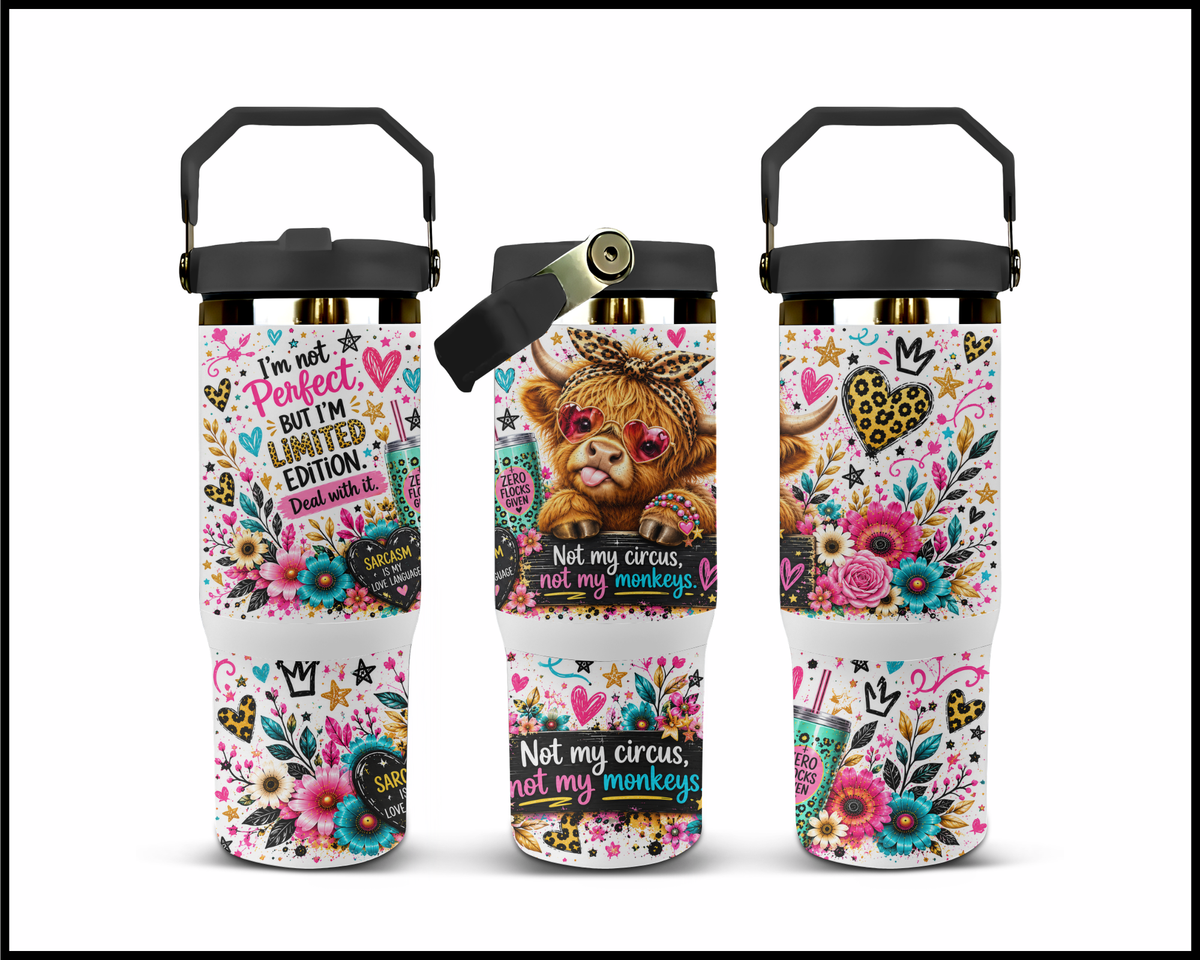 Not My Circus Not My Monkeys Stainless Steel Big Guzzler Tumbler (3511)