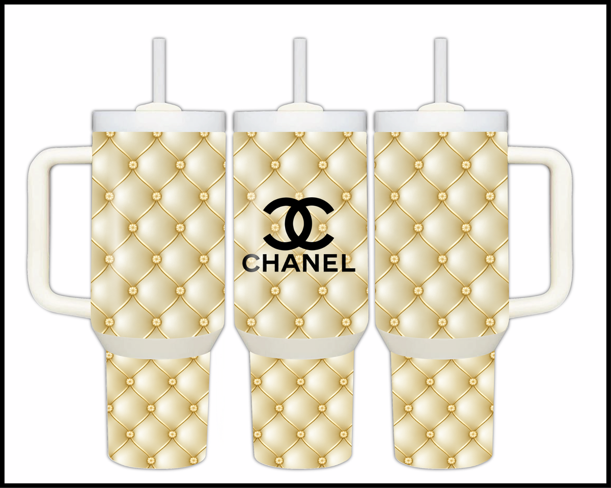 Champagne Studded Glam Stainless Steel Big Guzzler Tumbler (3513)
