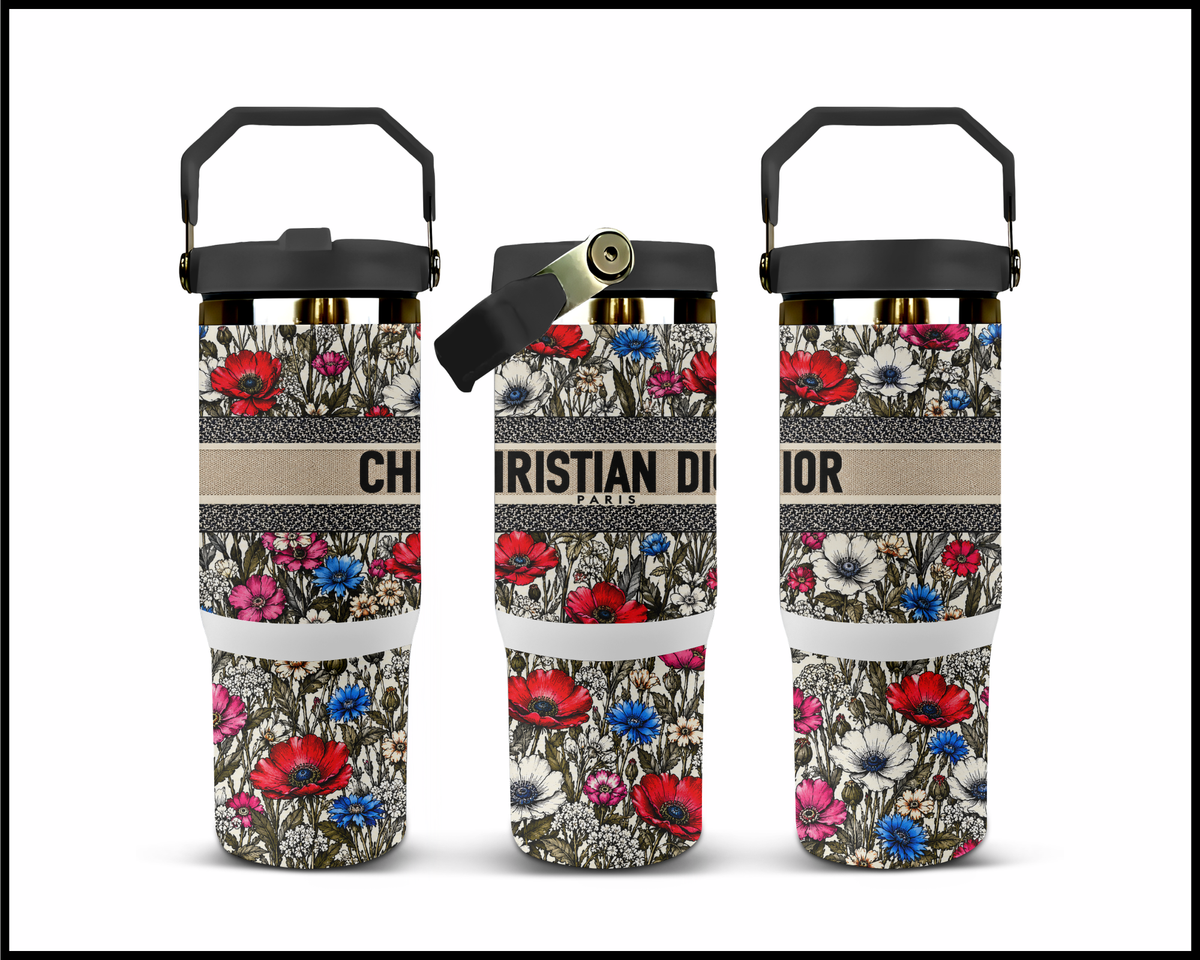 Textured Canvas Elegance Stainless Steel Big Guzzler Tumbler (3516)