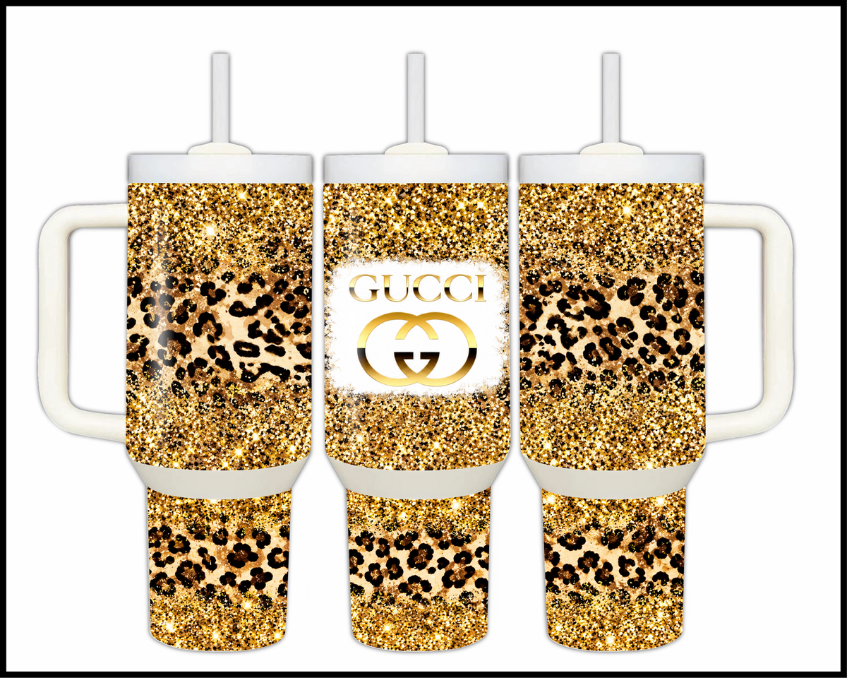 Untamed Gold Glamour Stainless Steel Big Guzzler Tumbler (3518)