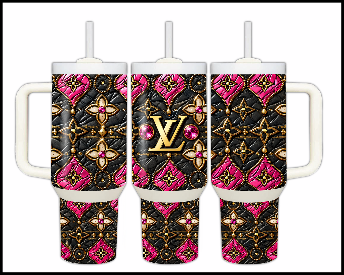 Crimson Caviar Couture Stainless Steel Big Guzzler Tumbler (3522)