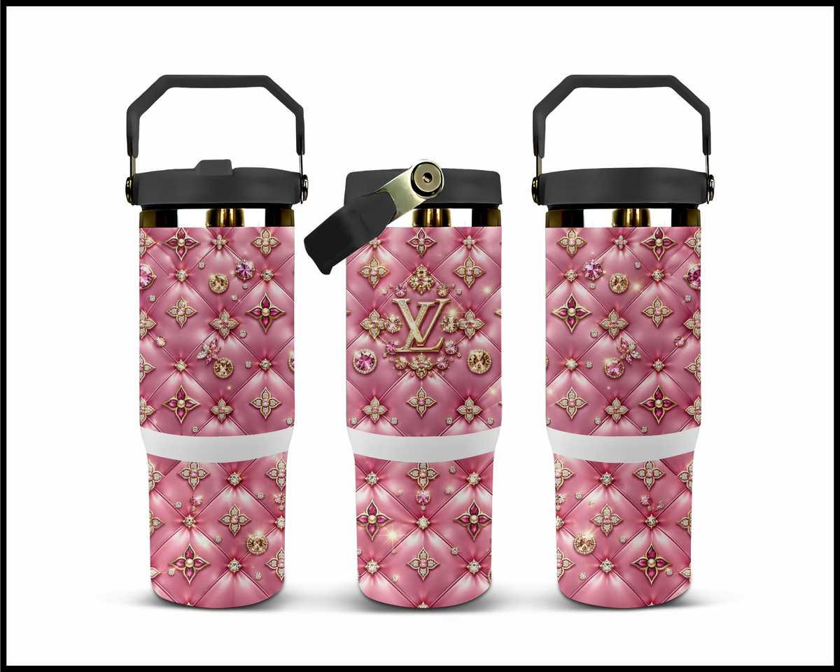 Sophisticated Gem Lattice Stainless Steel Big Guzzler Tumbler (3524)