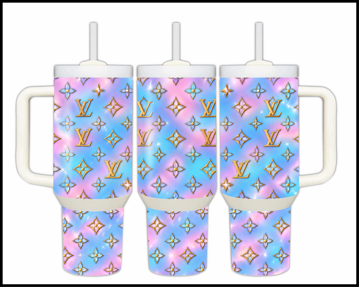 Dreamy Pastel Palette Stainless Steel Big Guzzler Tumbler (3528)