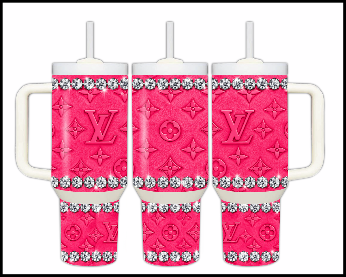 Rhinestone Runway Diva Stainless Steel Big Guzzler Tumbler (3534)
