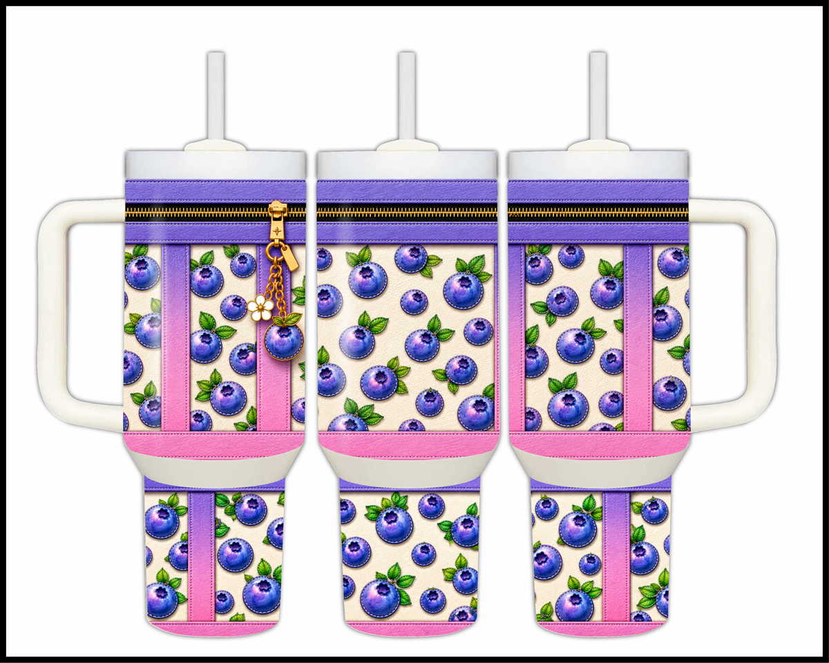 Bespoke Berry Charm Stainless Steel Big Guzzler Tumbler (3538)