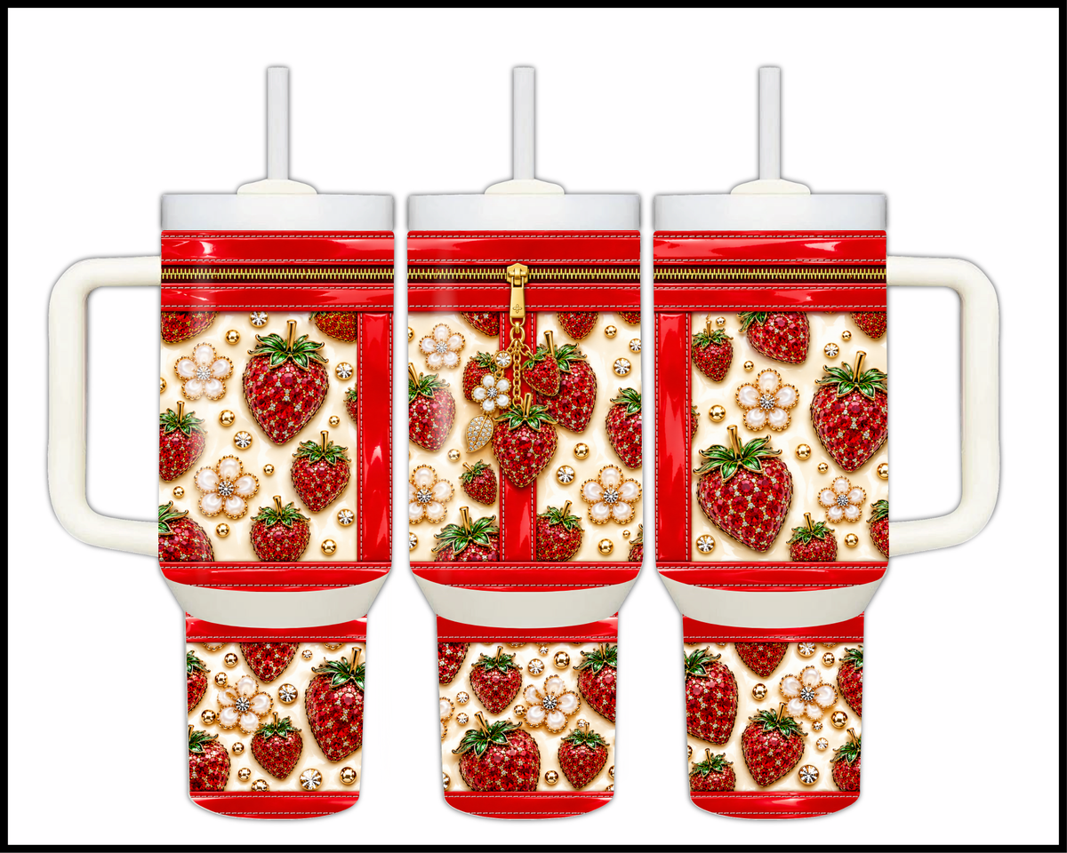 Crimson Crystal Crush Stainless Steel Big Guzzler Tumbler (3543)
