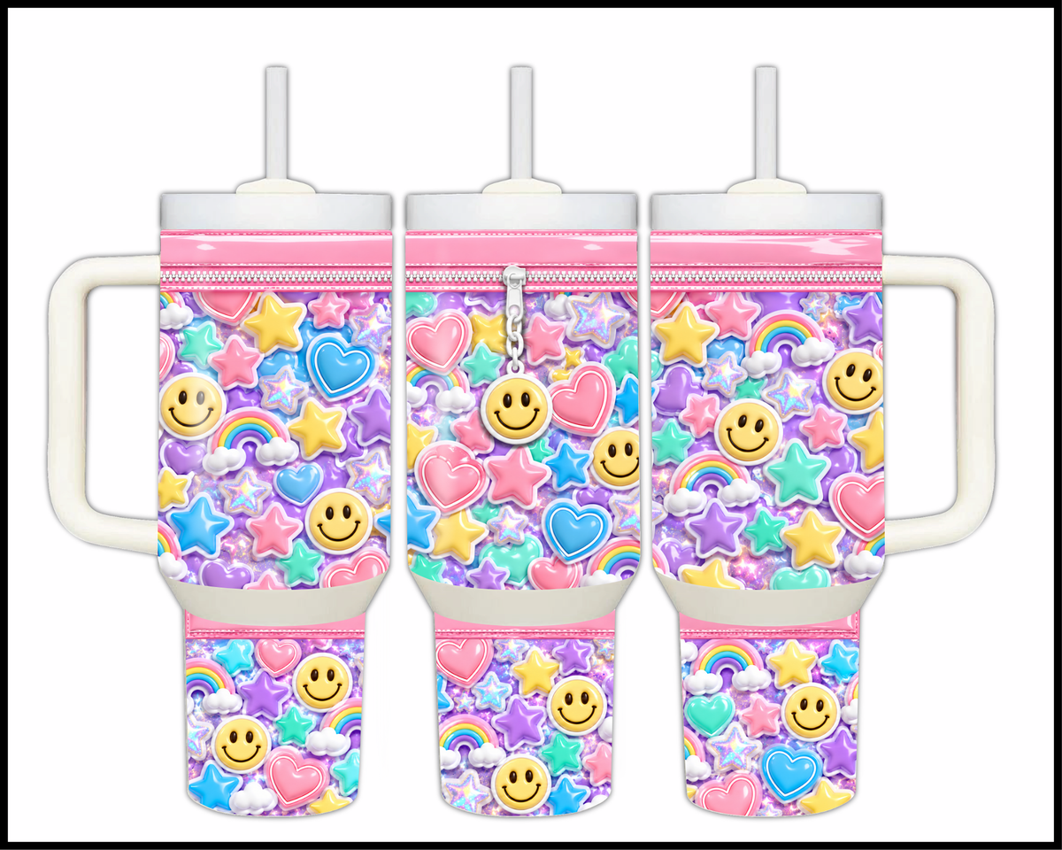 Sugar Pop Swirl Stainless Steel Big Guzzler Tumbler (3544)
