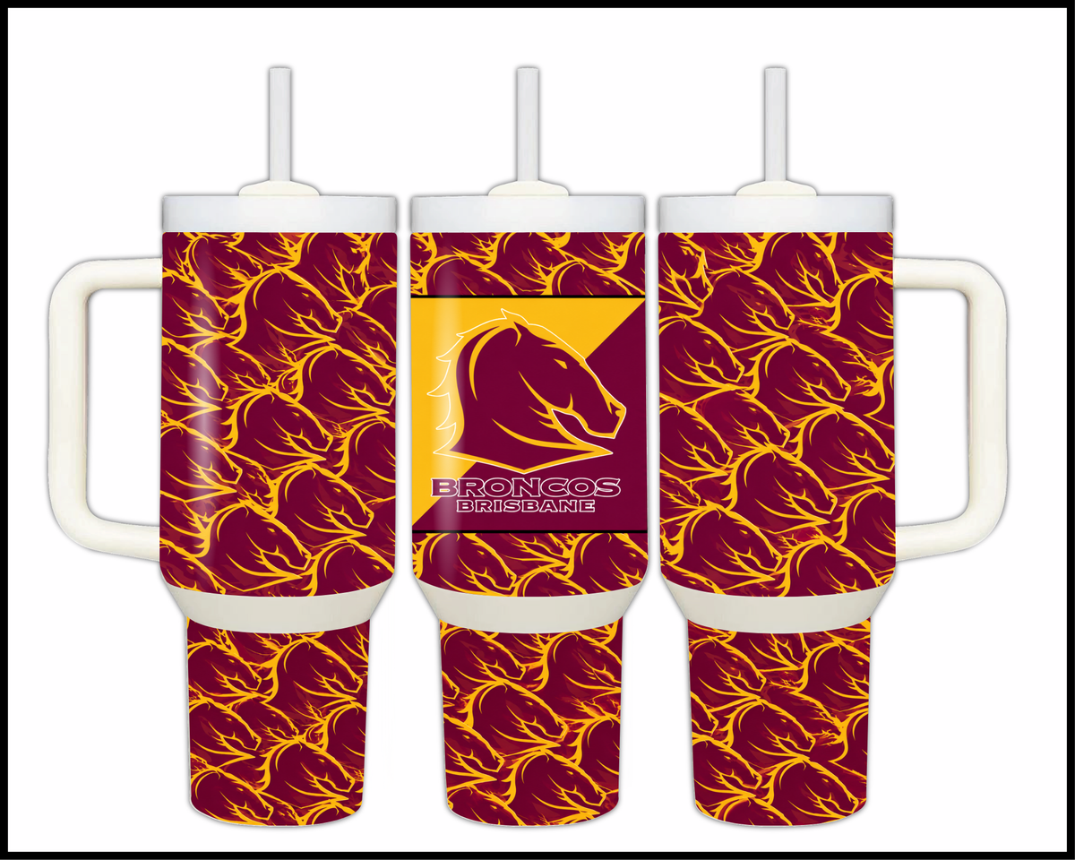 Big Guzzler Brisbane Broncos Stainless Steel Tumbler (3548)