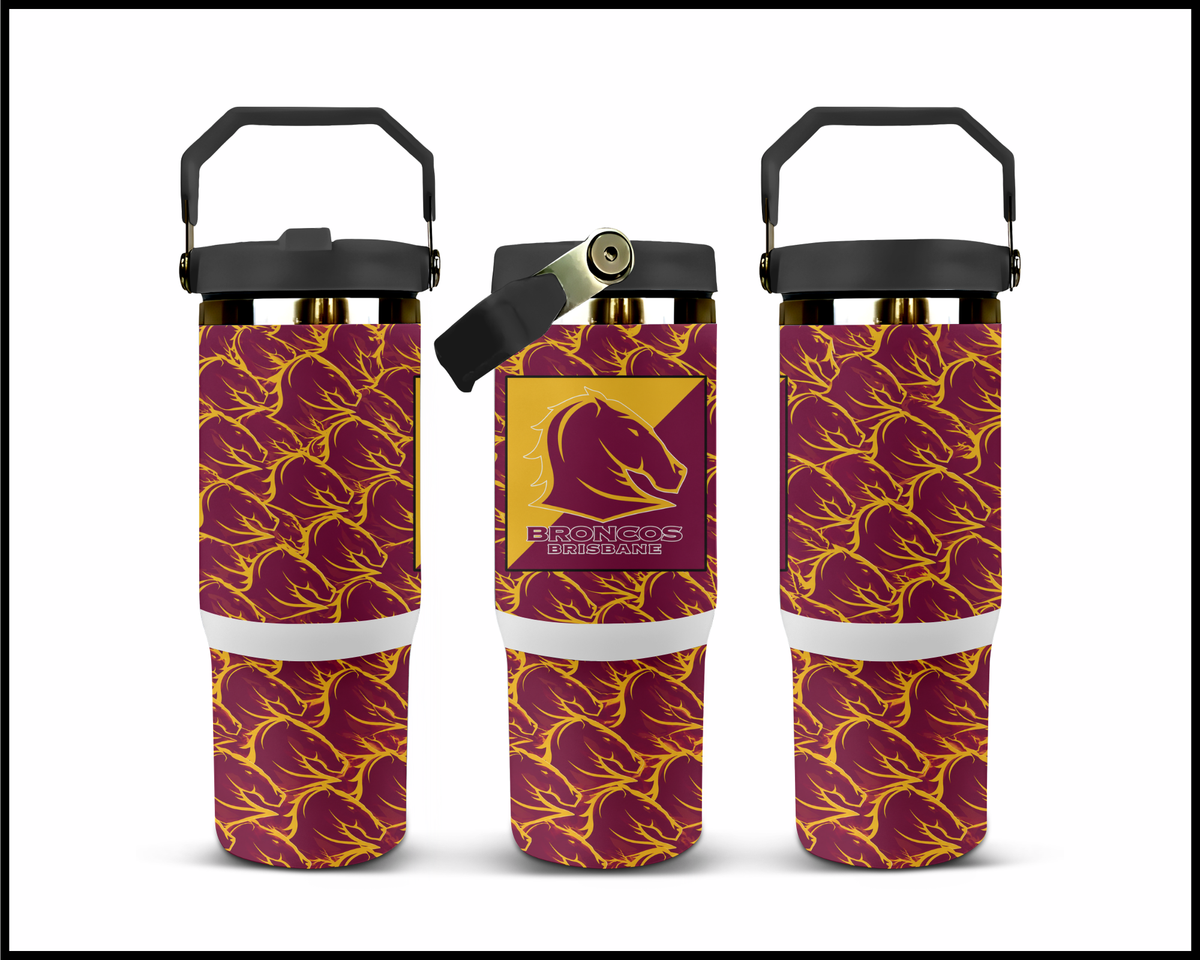 Big Guzzler Brisbane Broncos Stainless Steel Tumbler (3548)