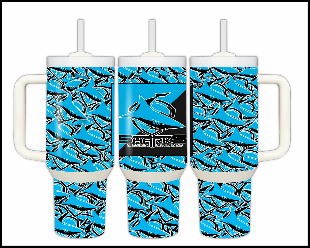 Big Guzzler Cronulla Sharks Stainless Steel Tumbler (3551)