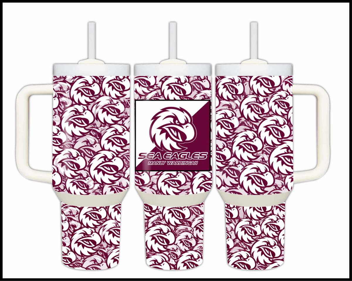 Big Guzzler Manly Sea Eagles Stainless Steel Tumbler (3554)
