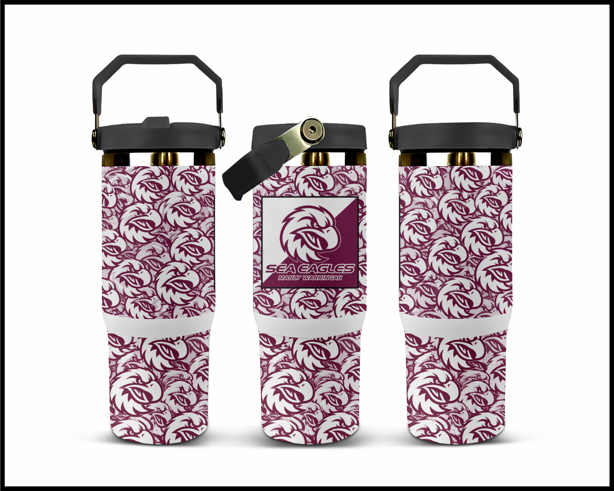 Big Guzzler Manly Sea Eagles Stainless Steel Tumbler (3554)