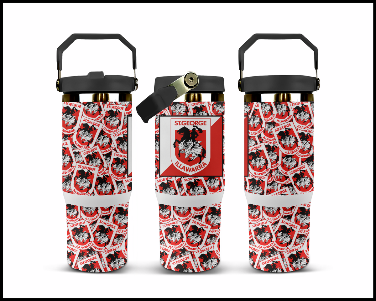 Big Guzzler St George Illawarra Dragons Stainless Steel Tumbler (3562)