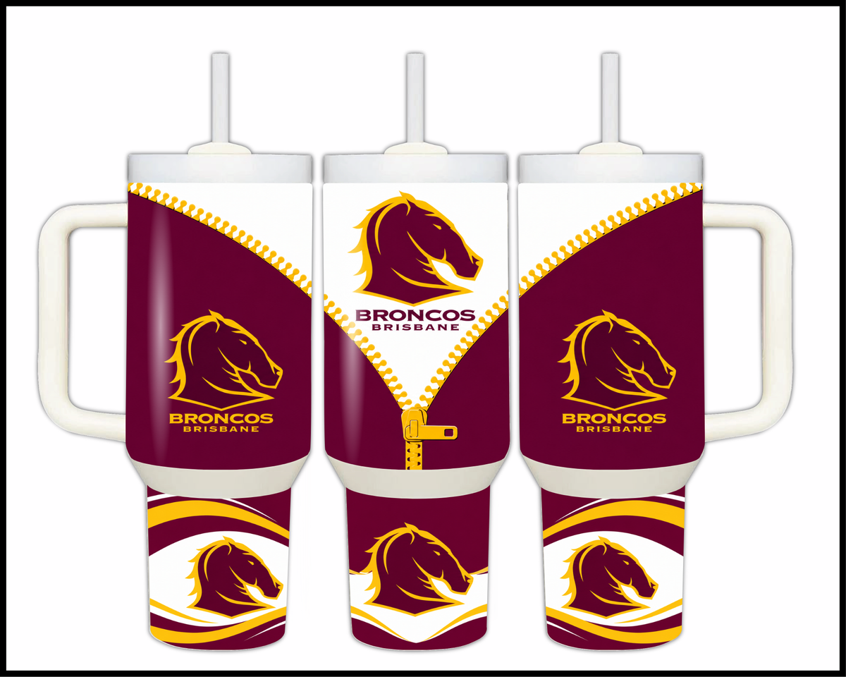 Big Guzzler Brisbane Broncos Stainless Steel Tumbler (3567)