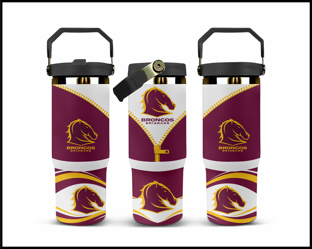 Big Guzzler Brisbane Broncos Stainless Steel Tumbler (3567)