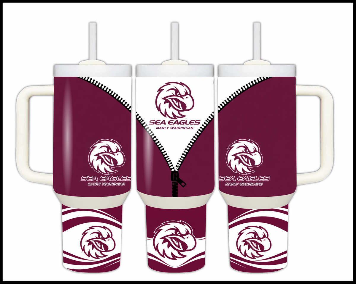 Big Guzzler Manly Sea Eagles Stainless Steel Tumbler (3573)