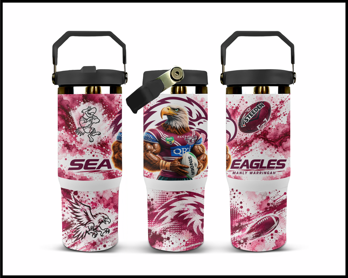 Big Guzzler Manly Sea Eagles Stainless Steel Tumbler (3592)