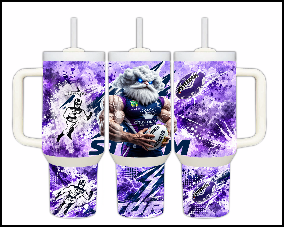 Big Guzzler Melbourne Storm Stainless Steel Tumbler (3593)