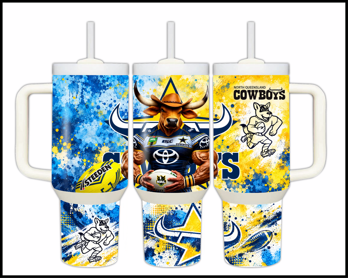 Big Guzzler North Queensland Cowboys Stainless Steel Tumbler (3596)