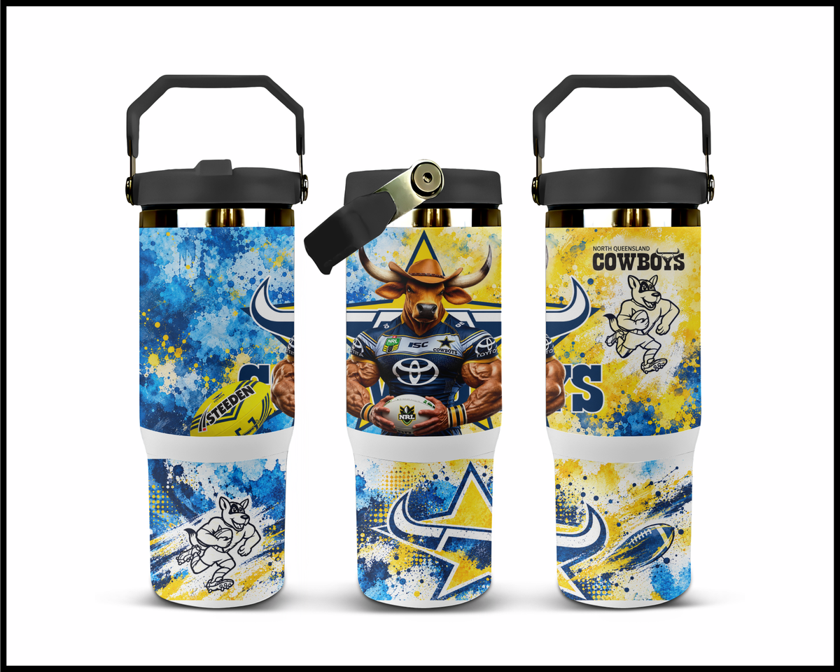 Big Guzzler North Queensland Cowboys Stainless Steel Tumbler (3596)