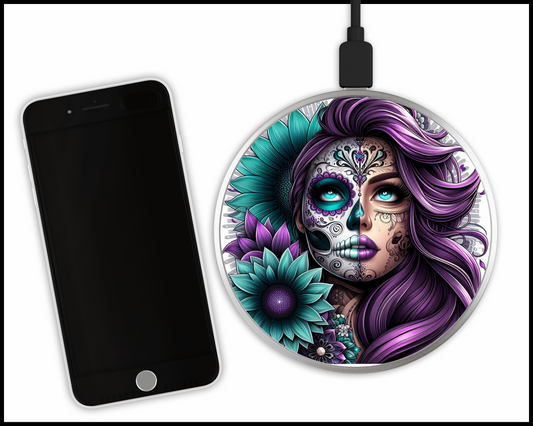 Mandala Women Sublimated Wireless Phone Charger (185)