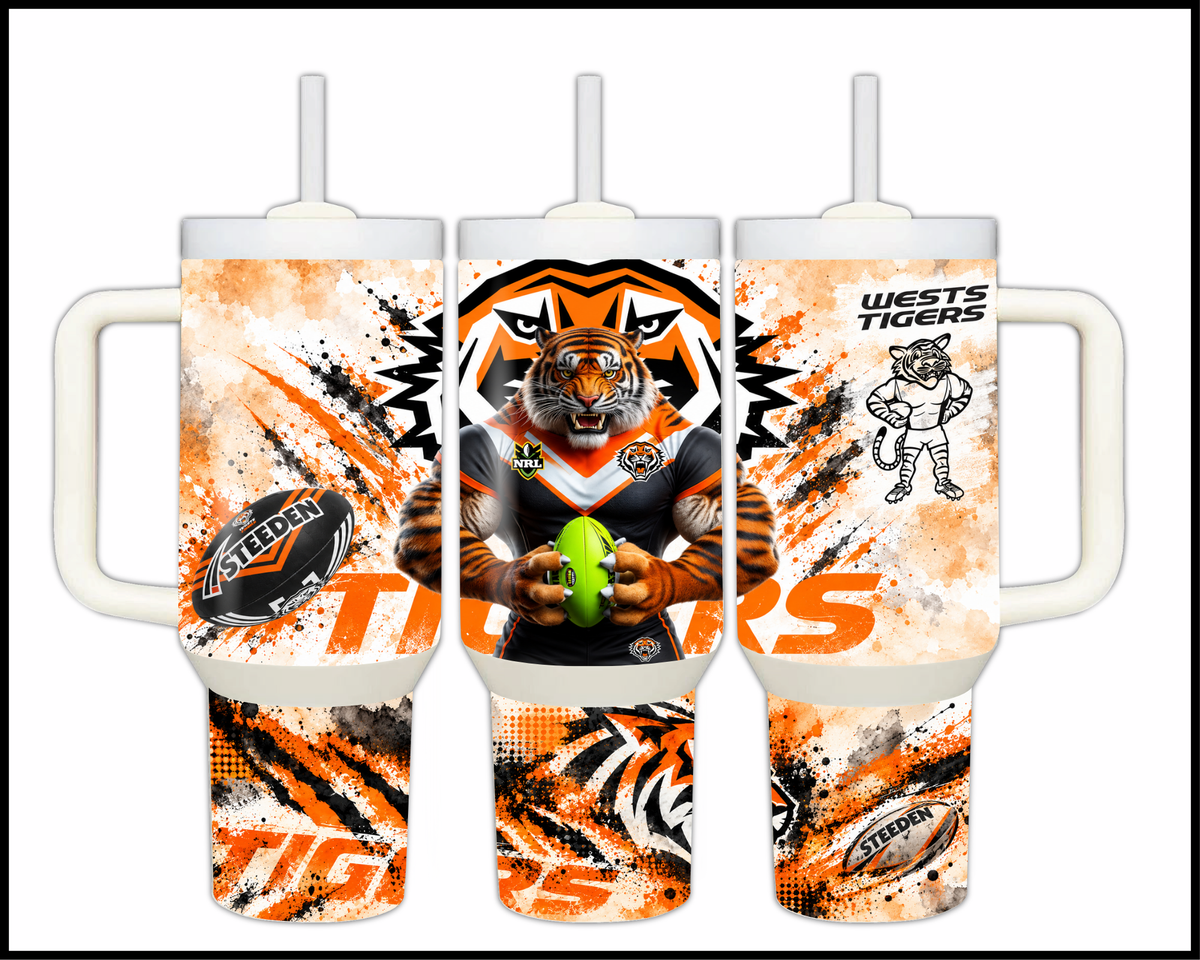 Big Guzzler Wests Tigers Stainless Steel Tumbler (3602)