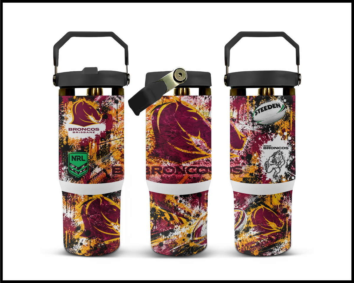 Big Guzzler Brisbane Broncos Stainless Steel Tumbler (3605)