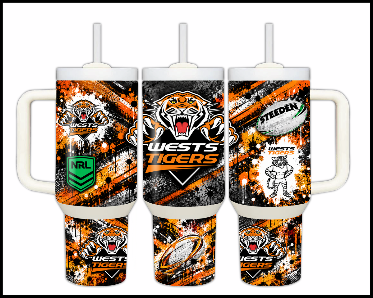 Big Guzzler Wests Tigers Stainless Steel Tumbler (3621)