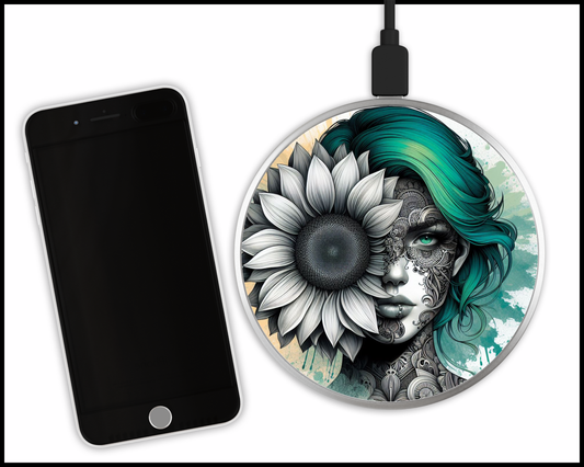 Mandala Women Sublimated Wireless Phone Charger (136)