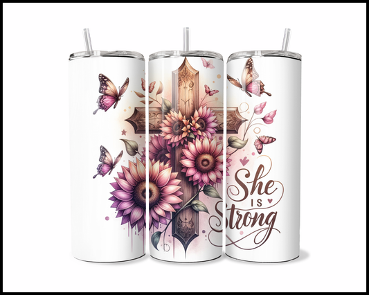 She Is Strong Tumbler (3728)