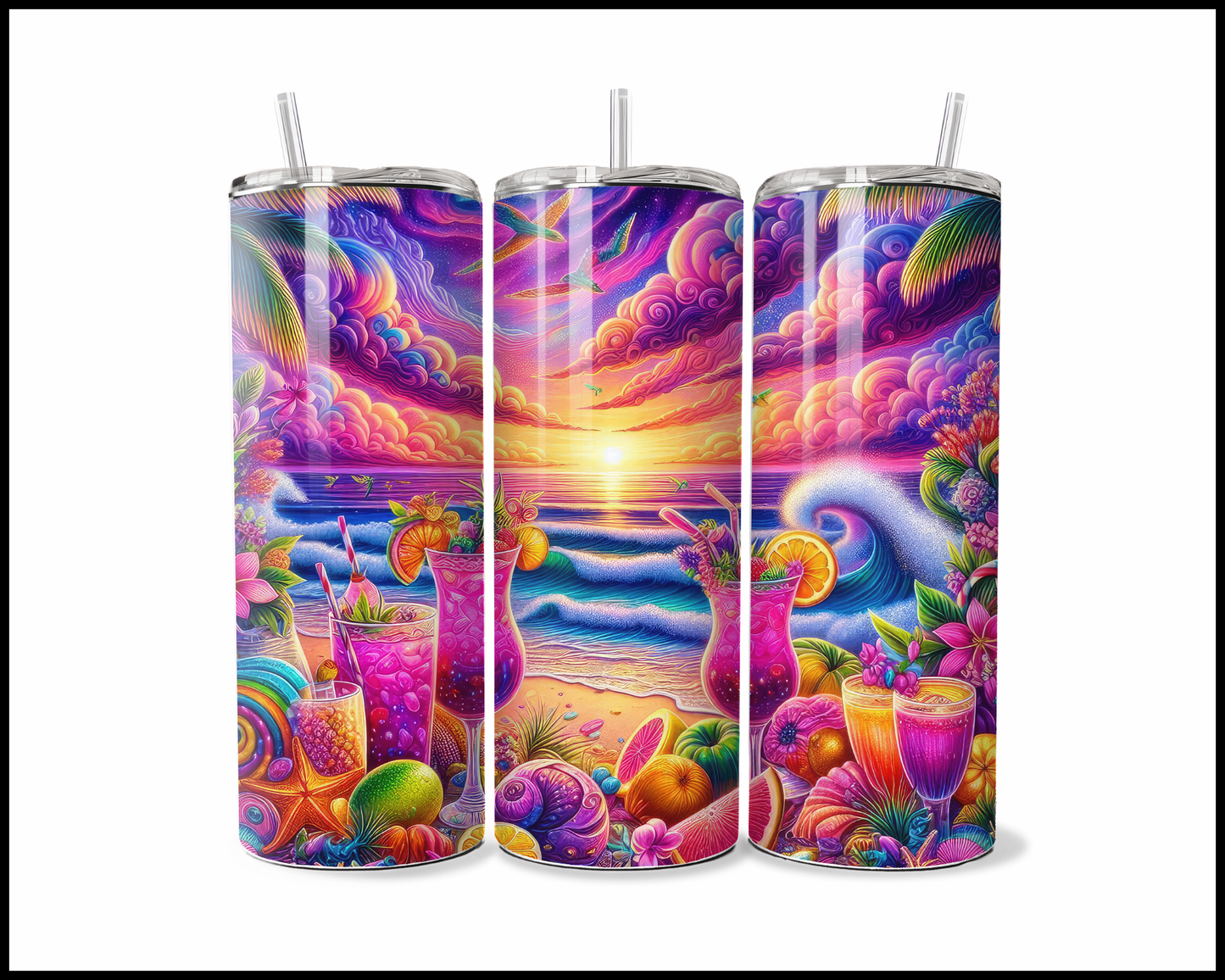 Feisty Beach Party Tumbler (3766)