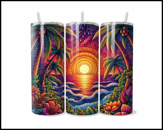 Trippy Tropic Wave Tumbler (3768)