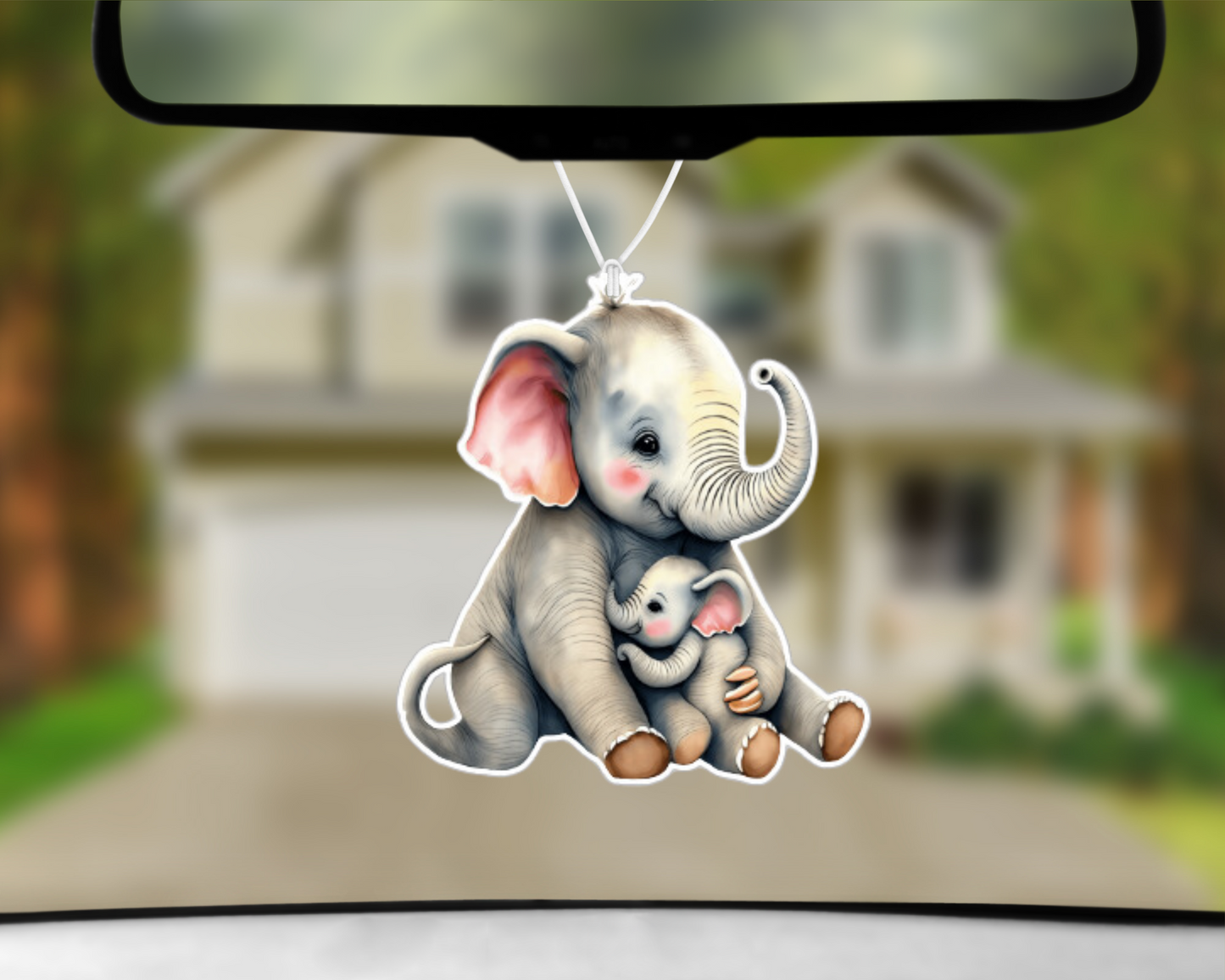 Elephant and Baby Car Air Freshener