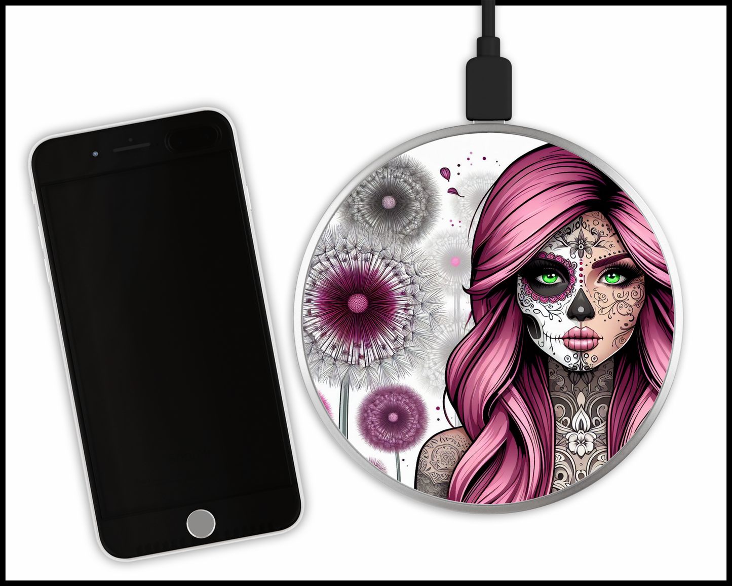 Mandala Women Sublimated Wireless Phone Charger (137)