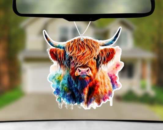 Highlander Cow Car Air Freshener