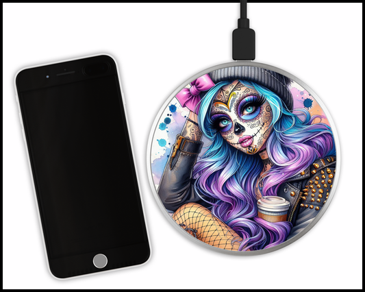 Mandala Women Sublimated Wireless Phone Charger (138)